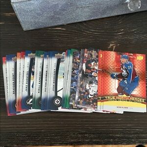 3/20$ 2025-2026 Tim Hortons Upper Deck Collector’s Series cards.
